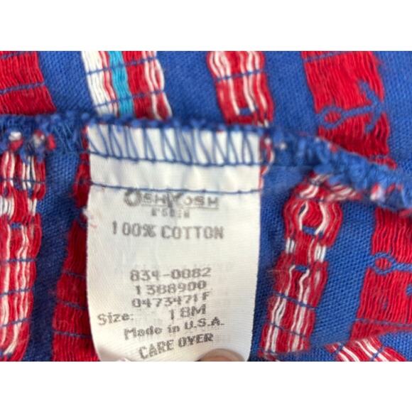VINTAGE Oshkosh B'Gosh nautical overalls 18M EUC Made in USA 100% cotton - Picture 8 of 8